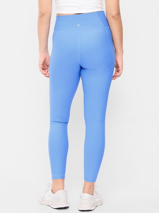 L'image numéro 5 présente Legging PowerSoft sans limites à poche à taille très haute, longueur 7/8 – Sans couture avant