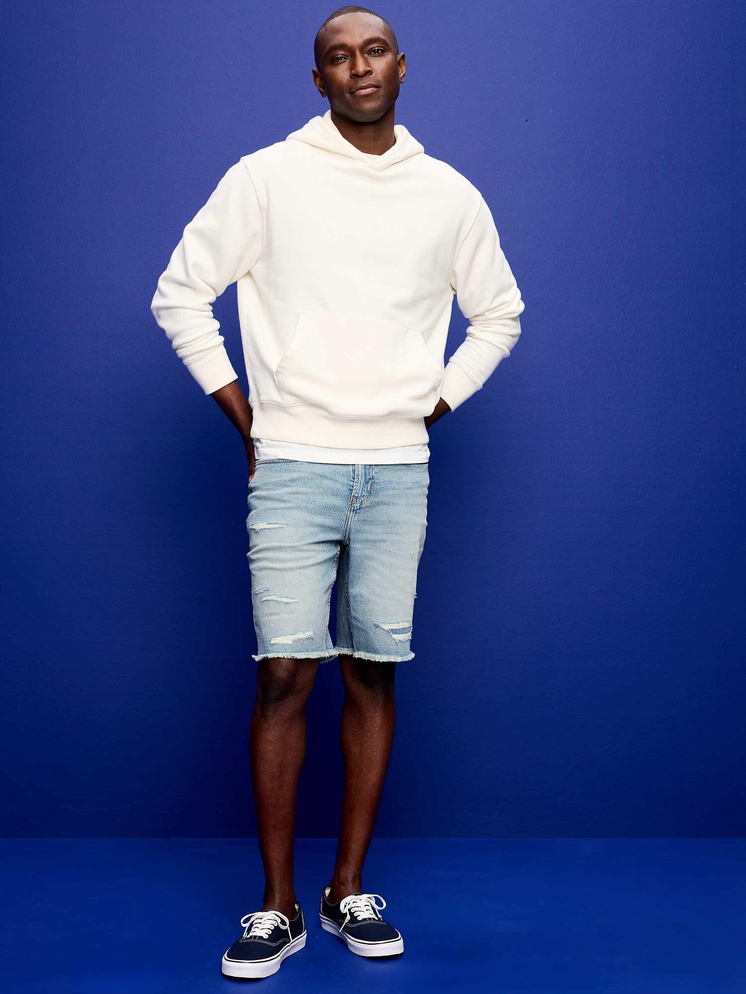 Slim Built-In Flex Jean Shorts- 9-inch inseam