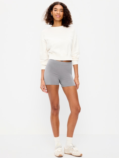 High-Waisted Biker Shorts -- 4-inch inseam