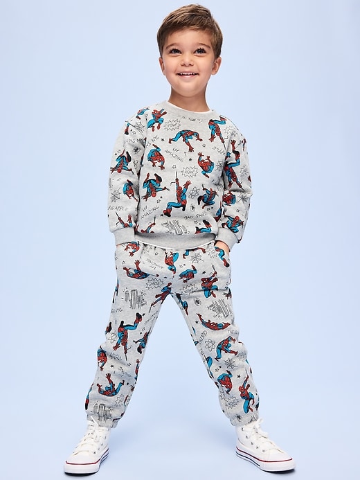 Image number 1 showing, Old Navy x Marvel Spider-Man Oversized Sweatshirt and Joggers Set for Toddler Boys