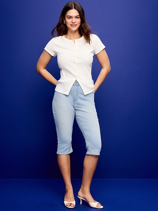 Image number 6 showing, High-Waisted Wow Capri Jeans