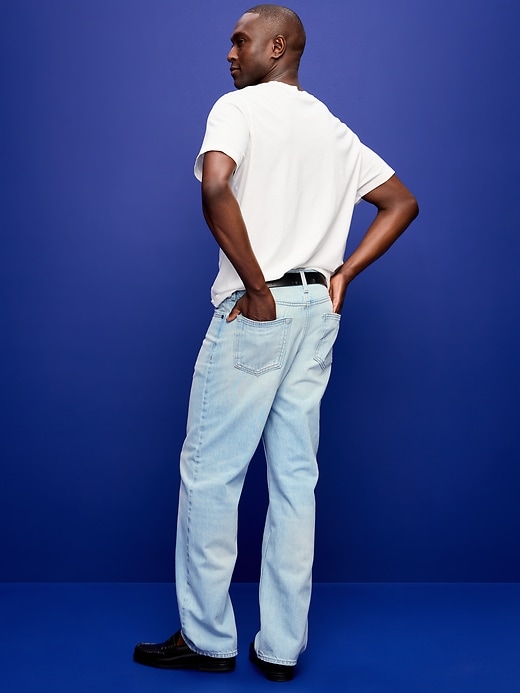 Image number 3 showing, Structured Loose Non-Stretch Jeans