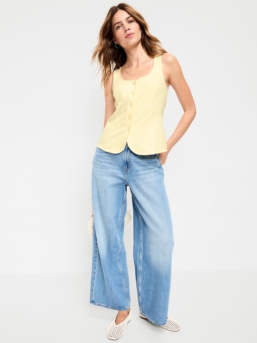 Image number 3 showing, Sleeveless Button-Down Top