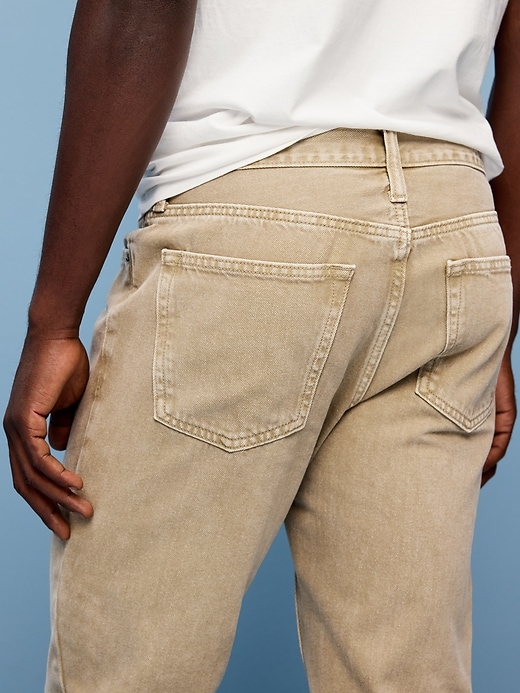 Image number 4 showing, Structured Straight Non-Stretch Jeans