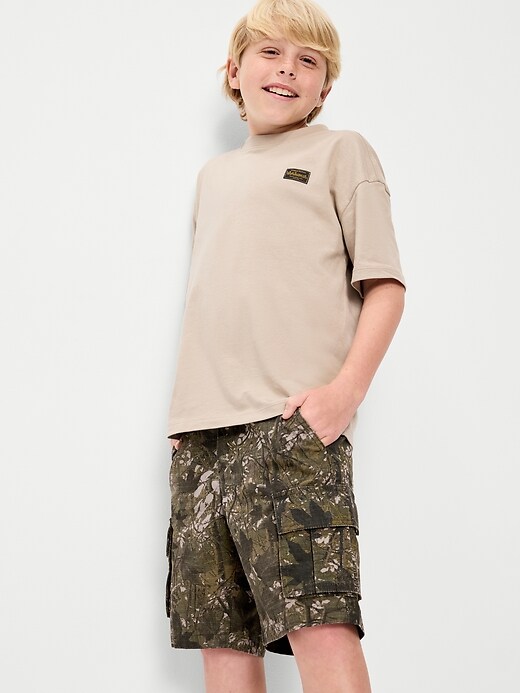 Image number 3 showing, Knee Length Baggy Ripstop Cargo Shorts for Boys