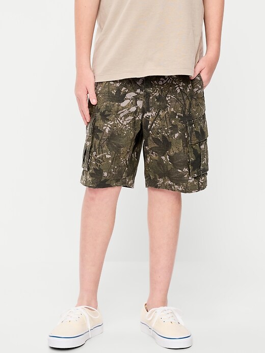 Image number 1 showing, Knee Length Baggy Ripstop Cargo Shorts for Boys