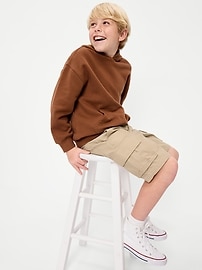 Image number 3 showing, Knee Length Baggy Ripstop Cargo Shorts for Boys
