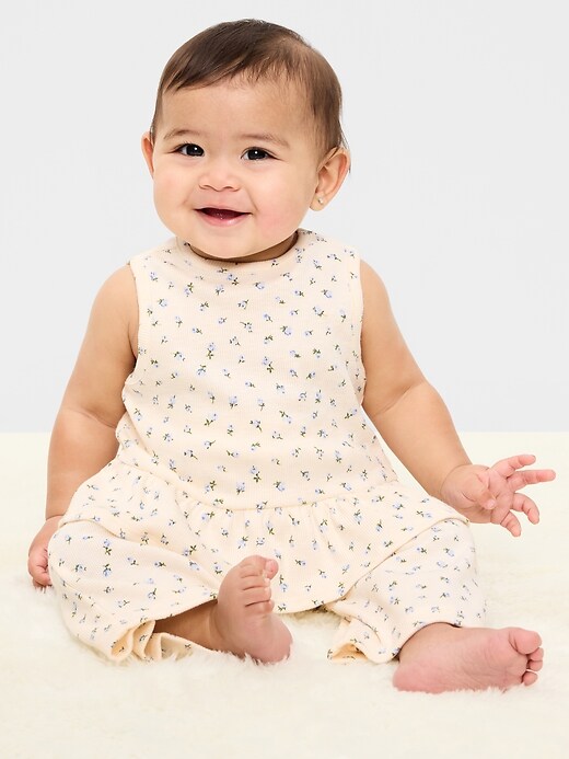 Image number 1 showing, Sleeveless Ribbed Peplum Top and Pants Set for Baby