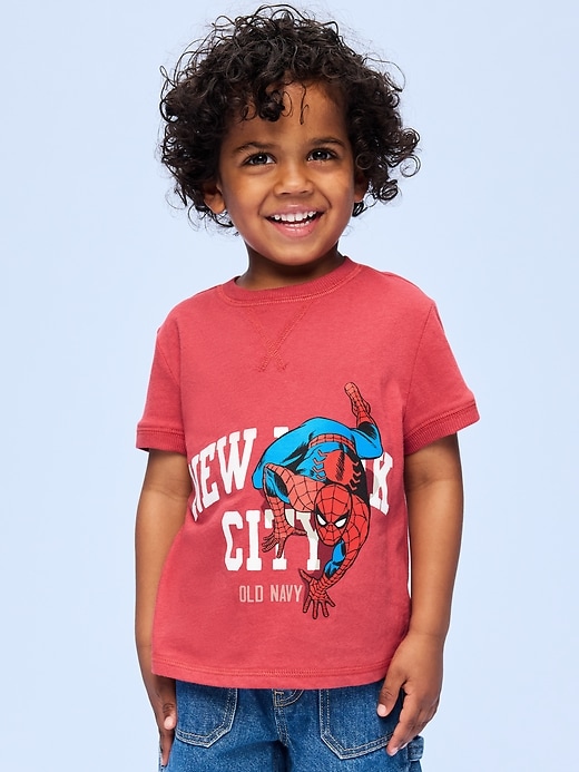 Image number 1 showing, Old Navy x Marvel Spider-Man Graphic Ringer T-Shirt for Toddler Boys