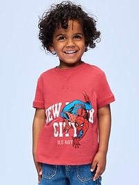 Image number 1 showing, Old Navy x Marvel Spider-Man Graphic Ringer T-Shirt for Toddler Boys