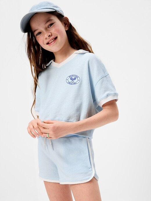 Image number 3 showing, Dolphin-Hem Terry Shorts for Girls