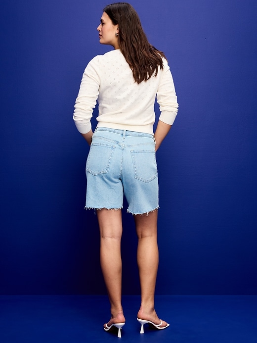 Image number 7 showing, High-Waisted OG Jean Cut-Off Shorts -- 7-inch inseam