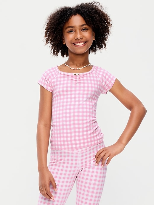 Image number 1 showing, Fitted Off-Shoulder Top for Girls