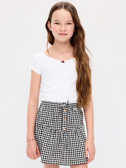 Image number 1 showing, Fitted Off-Shoulder Top for Girls