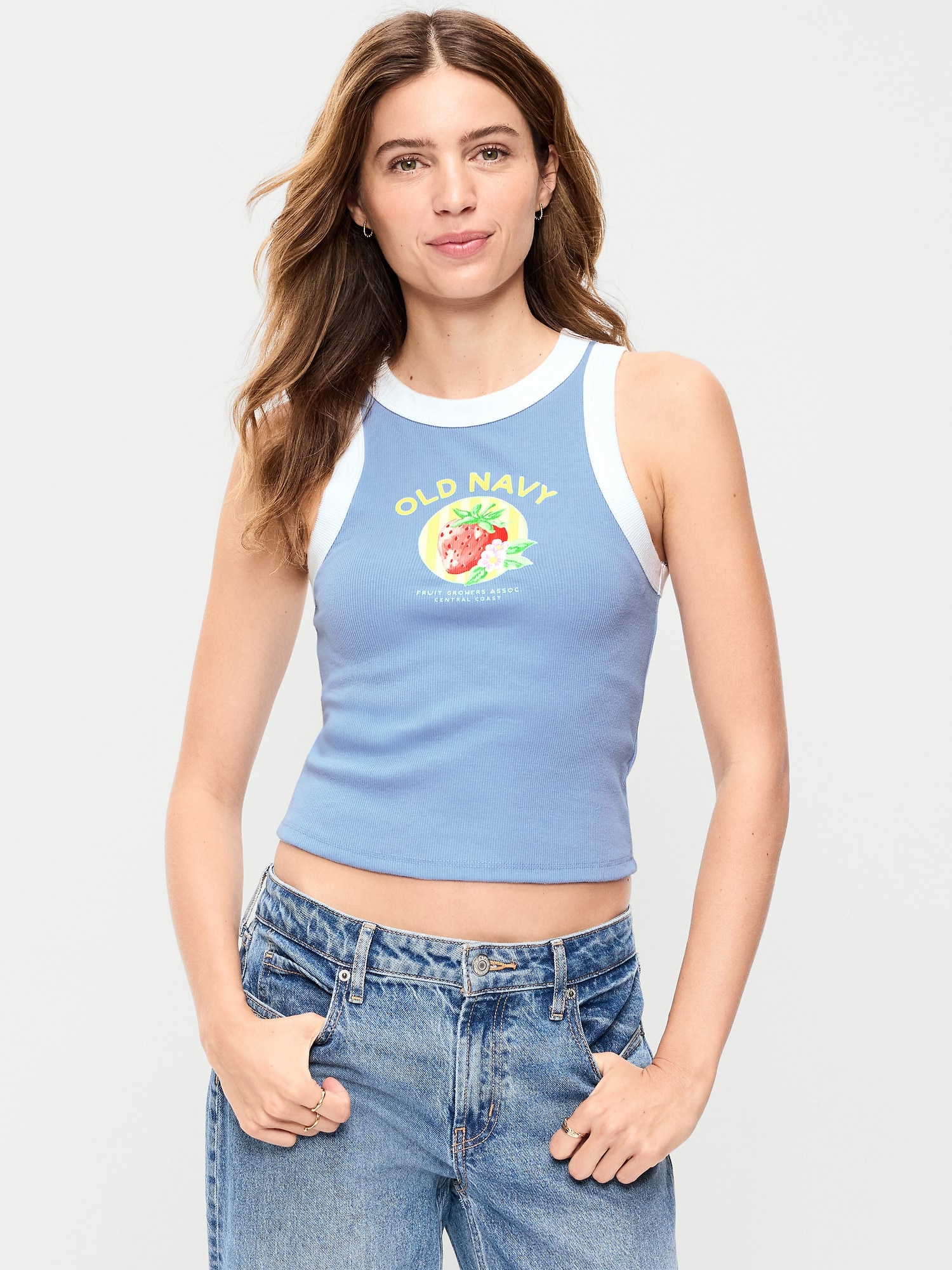 Snug Ribbed Crop Tank Top