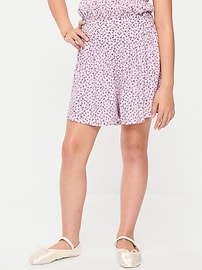 Image number 1 showing, Printed Pull-On Shorts for Girls