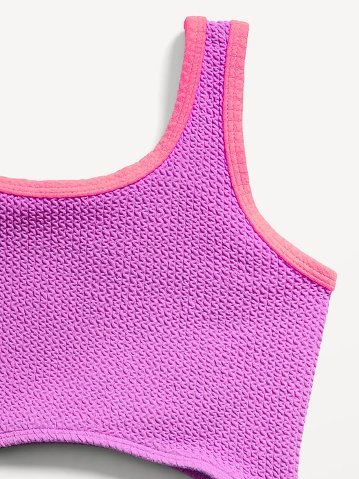 L'image numéro 2 présente Maillot de bain une pièce texturé à découpes pour fille