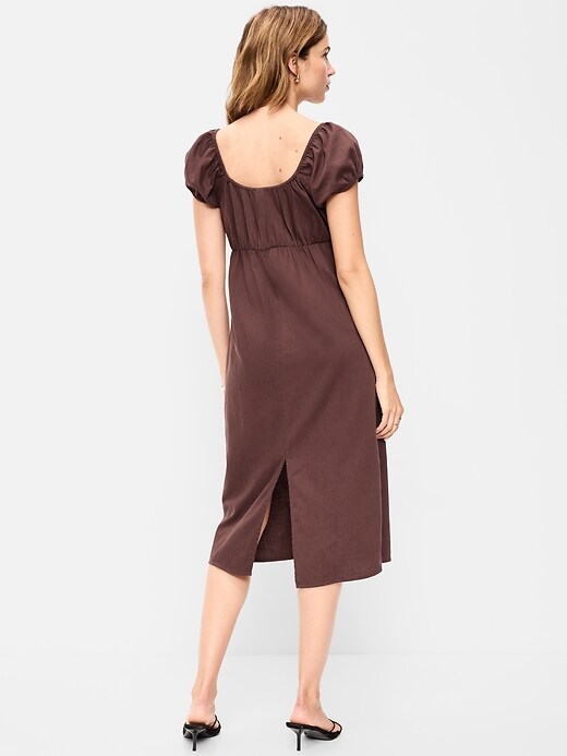 Image number 2 showing, Short-Sleeve Scoop-Neck Midi Dress