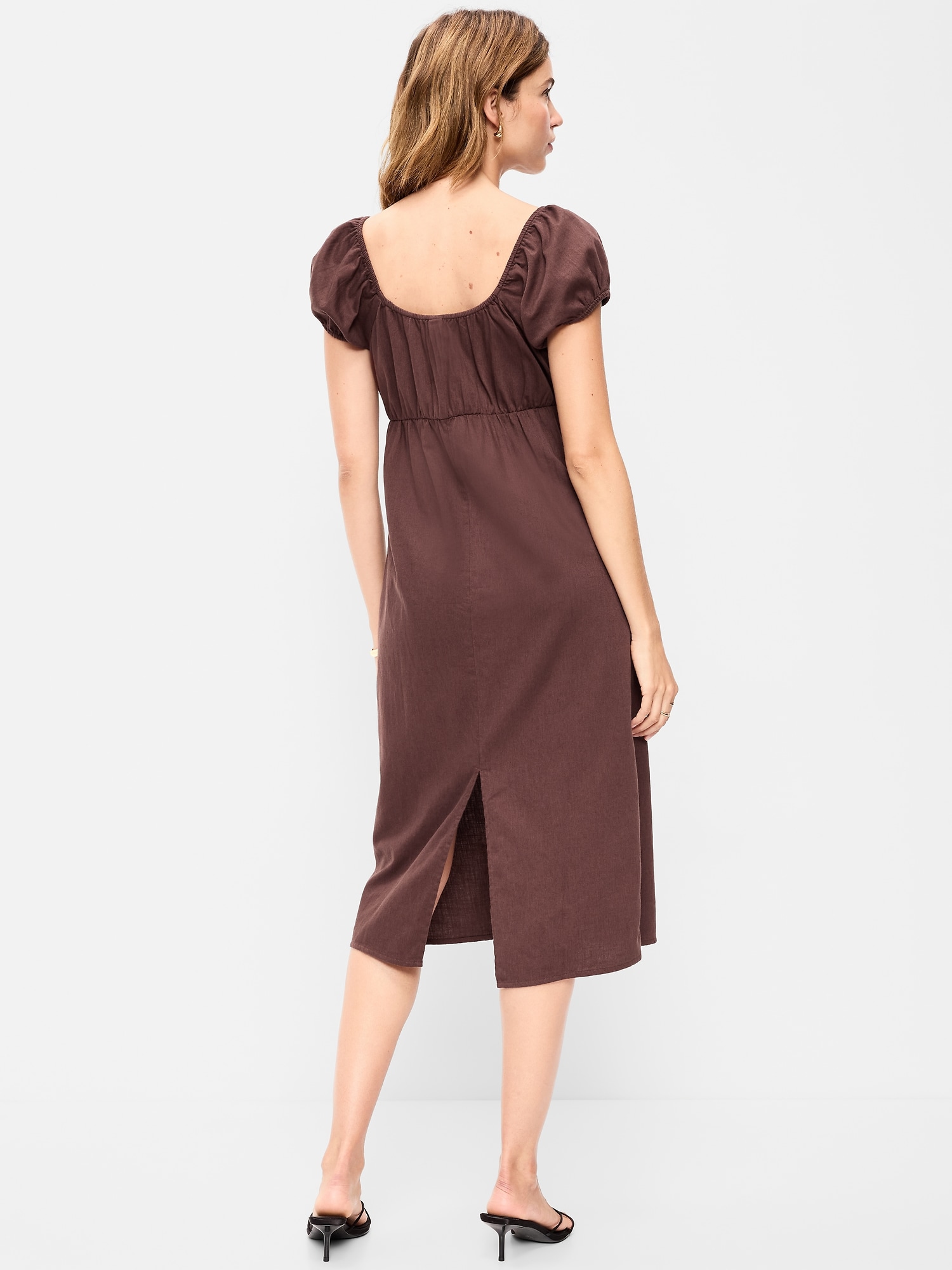 cap sleeve scoop neck midi dress ASOS DESIGN wide scoop neck midi dress with under bust detail and cap sleeve in black