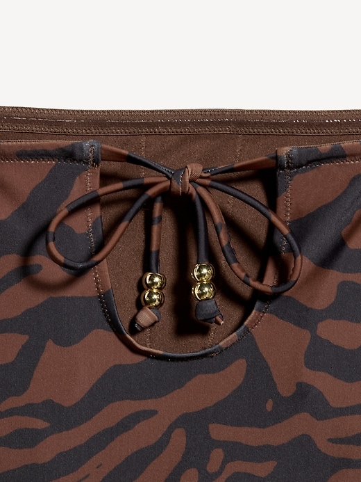 L'image numéro 9 présente Haut de maillot bandeau à nouer au dos.