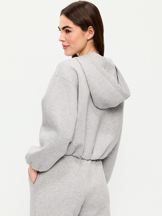 Image number 2 showing, Bounce Fleece Bubble-Hem Hoodie