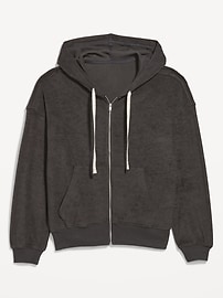 Image number 1 showing, Terry Cloth Full-Zip Hoodie Sweatshirt