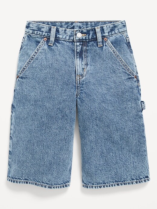 Image number 1 showing, Below Knee Ultra Baggy Carpenter Jean Shorts for Boys