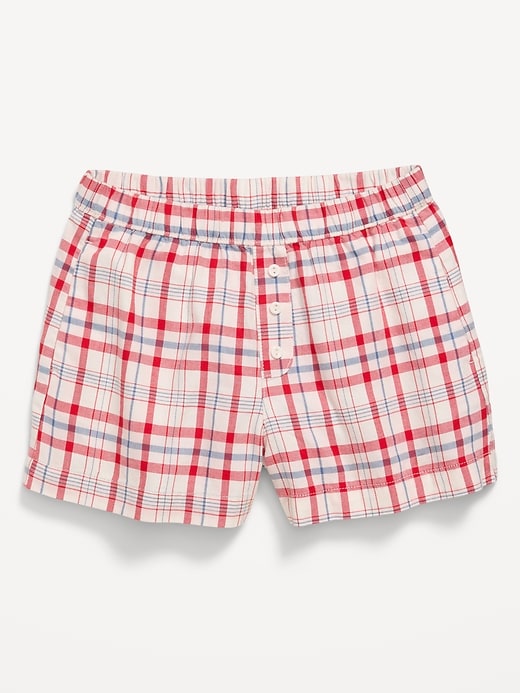 Image number 1 showing, Printed Twill Boxer Shorts for Girls