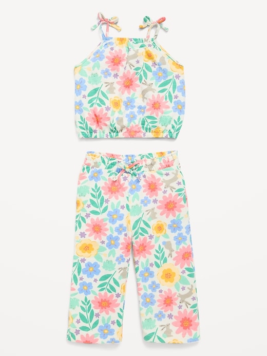 Image number 2 showing, Cami Top and Wide-Leg Pants Set for Toddler Girls