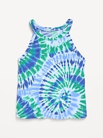 Image number 1 showing, Fitted Ribbed Halter Tank Top for Toddler Girls