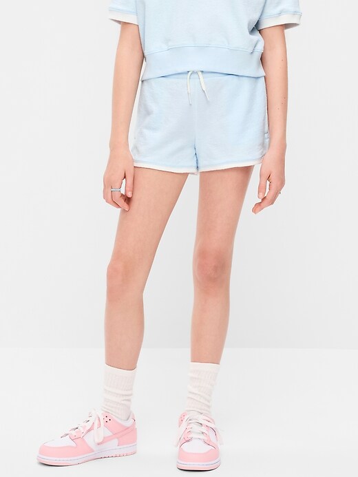 Image number 1 showing, Dolphin-Hem Terry Shorts for Girls