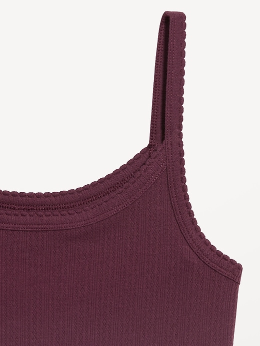 L'image numéro 4 présente Camisole en tricot pointelle