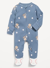 Image number 1 showing, 2-Way-Zip Sleep & Play Footed One-Piece for Baby
