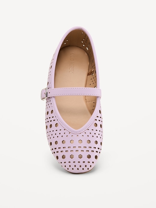 Image number 2 showing, Faux-Leather Mary Jane Ballet Flats for Girls