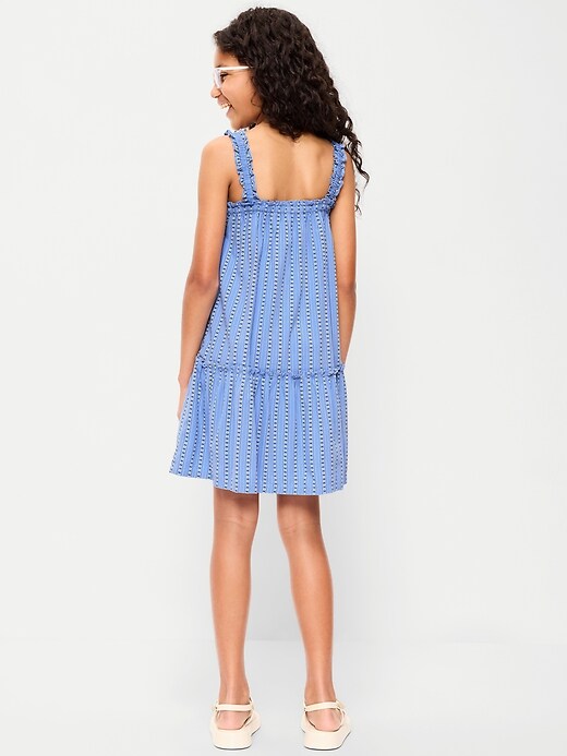 Image number 2 showing, Printed Sleeveless Ruffled Swing Dress for Girls