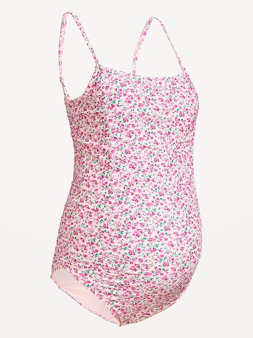 Image number 2 showing, Maternity Ruched One-Piece Swimsuit