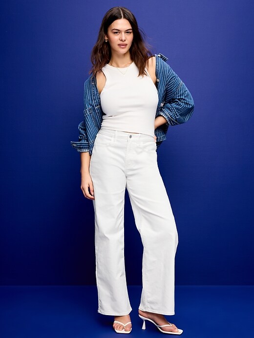 Image number 6 showing, High-Waisted Wow Wide-Leg Jeans