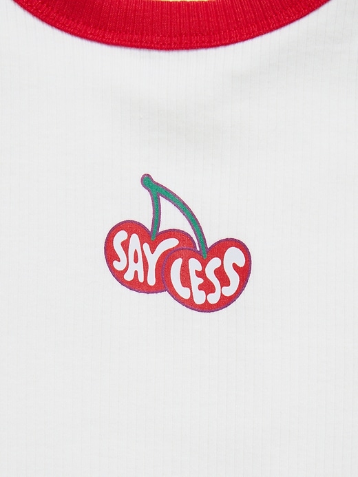 Image number 3 showing, Fitted Ribbed Graphic Tank Top for Girls