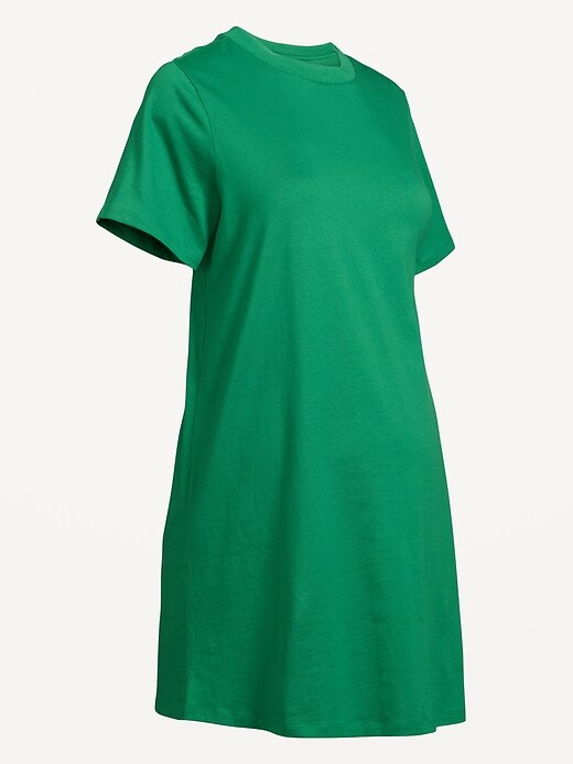 Image number 2 showing, Maternity Vintage Crew-Neck Mini T-Shirt Dress