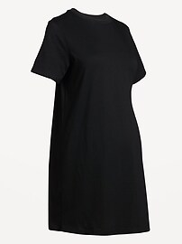 Image number 1 showing, Maternity Vintage Crew-Neck Mini T-Shirt Dress