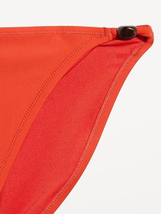 L'image numéro 7 présente Bas de bikini perlée à taille mi-basse