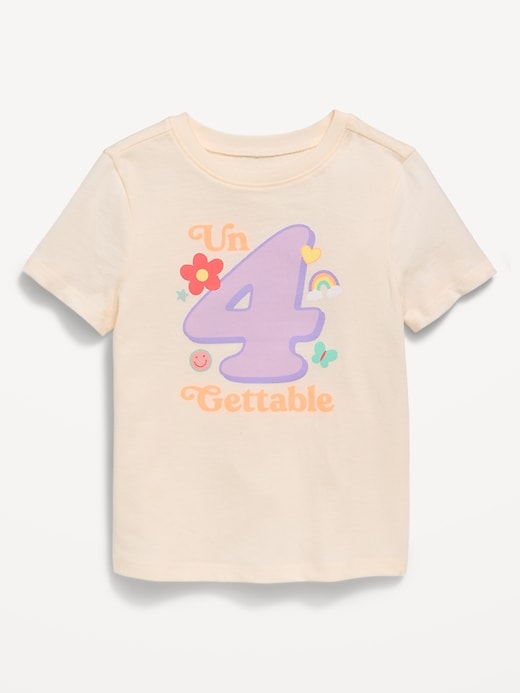 Image number 2 showing, Short-Sleeve Birthday Graphic T-Shirt for Toddler Girls