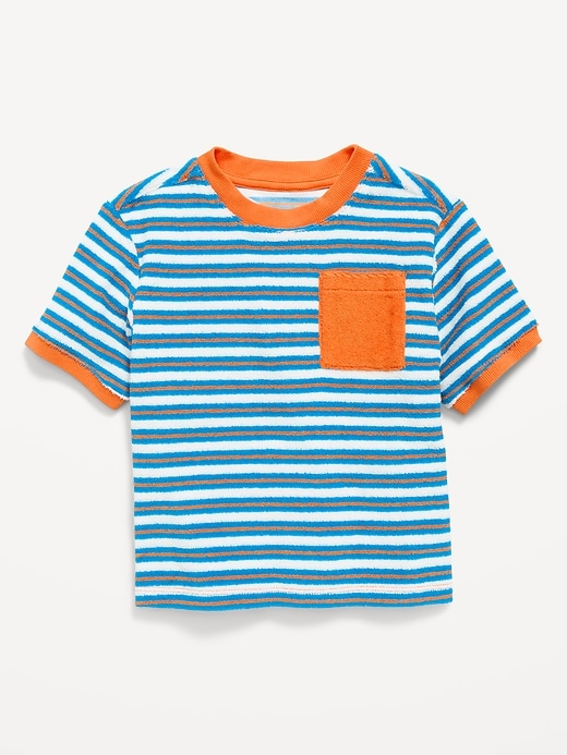 Image number 2 showing, Short-Sleeve Oversized Terry Pocket T-Shirt for Toddler Boys