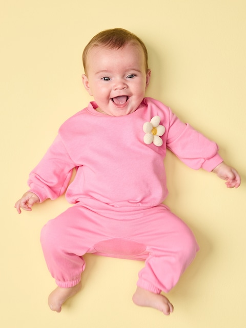 PANTALON EN COTON OUATÉ AMPLE POUR BÉBÉ