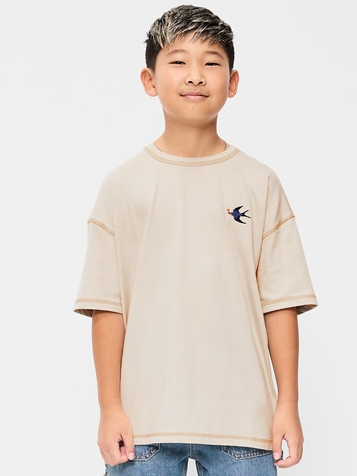 Image number 1 showing, Oversized Short-Sleeve Graphic T-Shirt for Boys