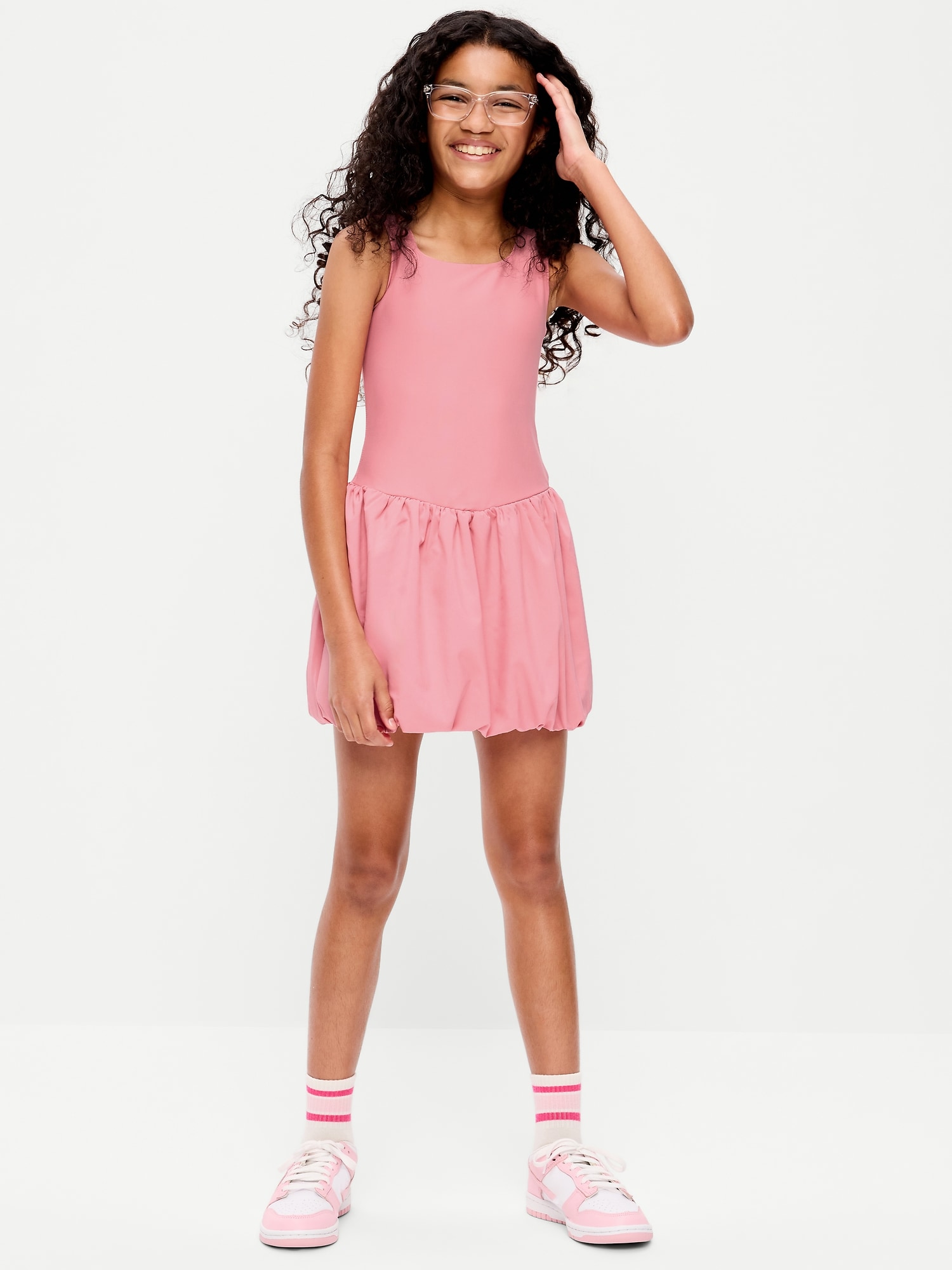 PowerSoft Sleeveless Bubble Athletic Dress for Girls