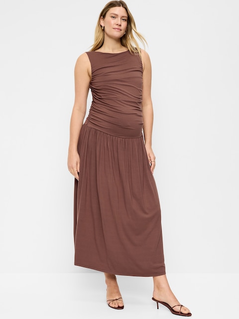 Maternity Drop-Waist Fit & Flare Dress