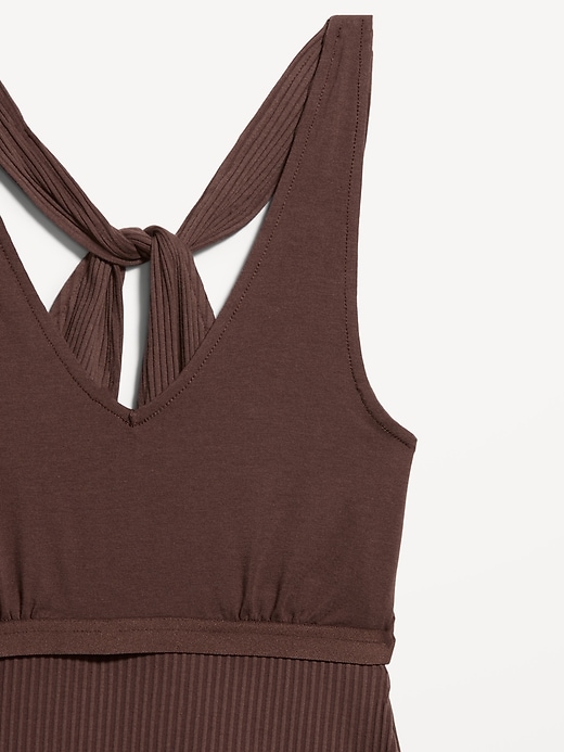 Image number 4 showing, Sleeveless Ribbed Loop-Back Tank Top