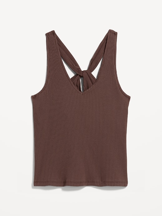 Image number 5 showing, Sleeveless Ribbed Loop-Back Tank Top