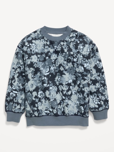 Printed Oversized Crew-Neck Sweatshirt for Boys